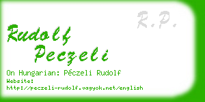 rudolf peczeli business card