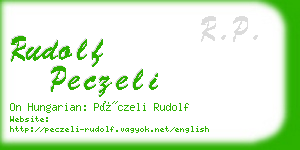 rudolf peczeli business card